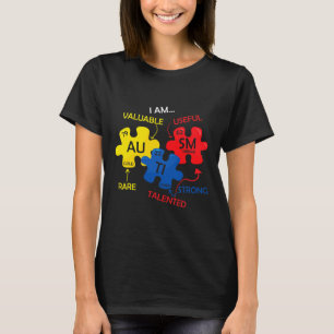 Camiseta Autismo Conciencia Rompecabezas Elementos Periódic