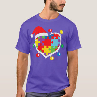 Camiseta Autismo Conciencia Rompecabezas Navidad Autista
