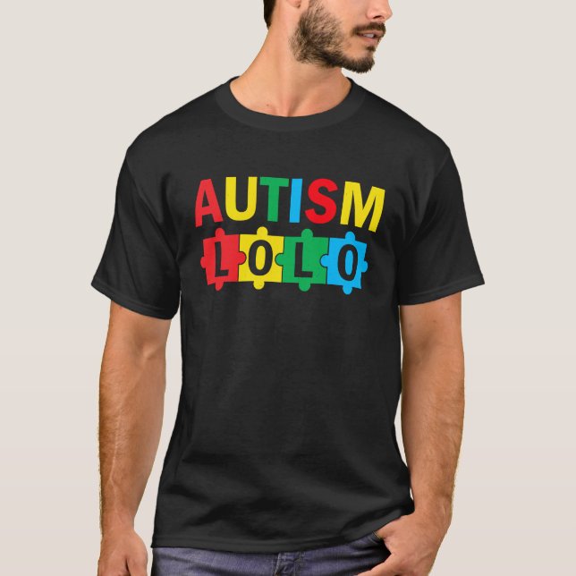 Camiseta Autismo Conciencia Rompiendo Cinta de Cinta Orgull (Anverso)