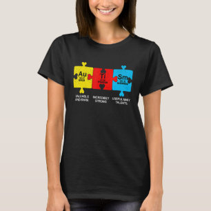 Camiseta Autismo Conciencia Sarcasmo Tabla periódica Autism