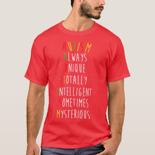 Camiseta Autismo Conciencia siempre única totalmente inteli