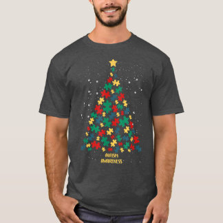 Camiseta Autismo Conciencia sobre el árbol de Navidad Autis