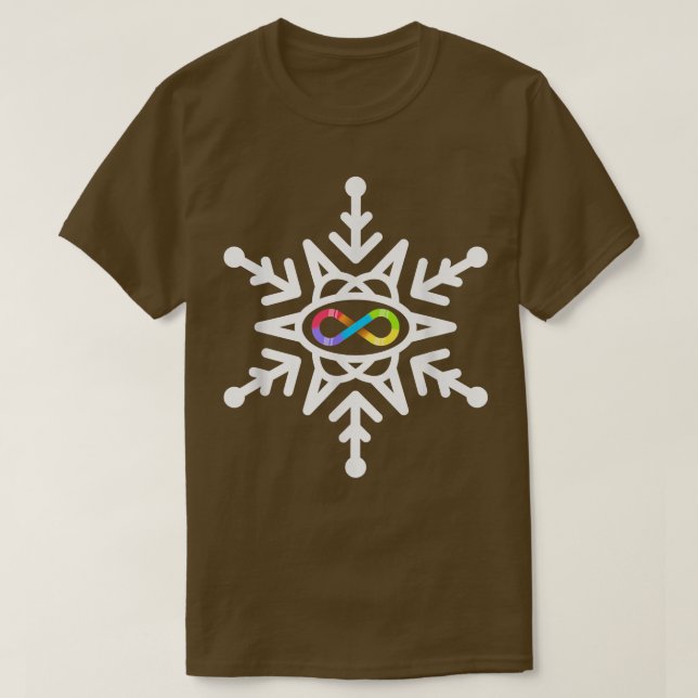 Camiseta Autismo Conciencia sobre el arco iris de nieve Inf (Diseño del anverso)