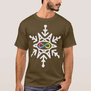 Camiseta Autismo Conciencia sobre el arco iris de nieve Inf