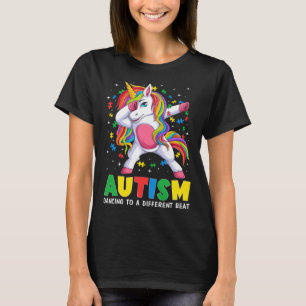 Camiseta Autismo Conciencia Unicornio Haciendo Dab Pieza Ro
