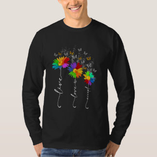Camiseta Autismo Conciencia Vida Amor Acepta Autismo Flor A