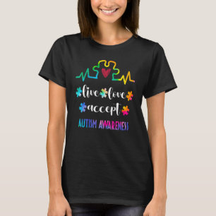 Camiseta Autismo Conciencia Viva Amar Aceptar Amor Especial