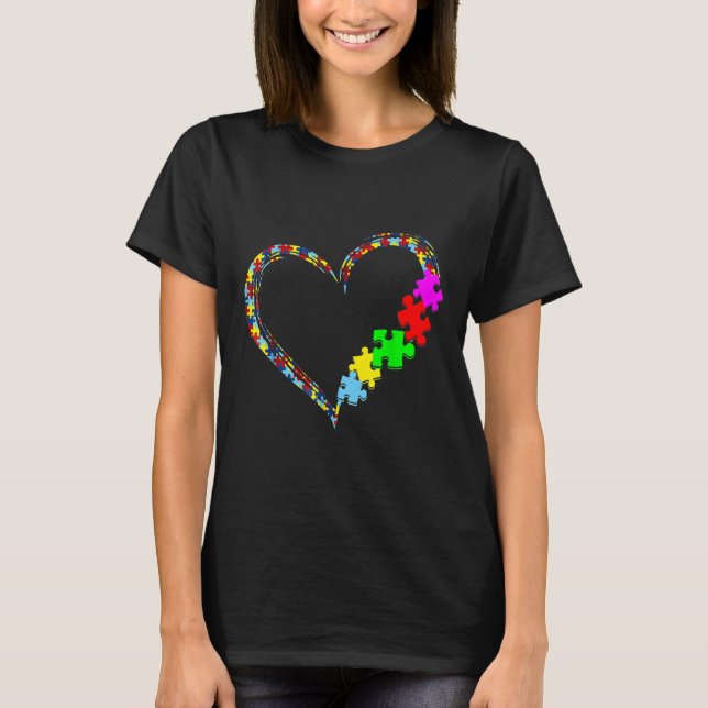 Camiseta Autismo Concienciación Amor Rompecabezas Pieza Reg (Anverso)