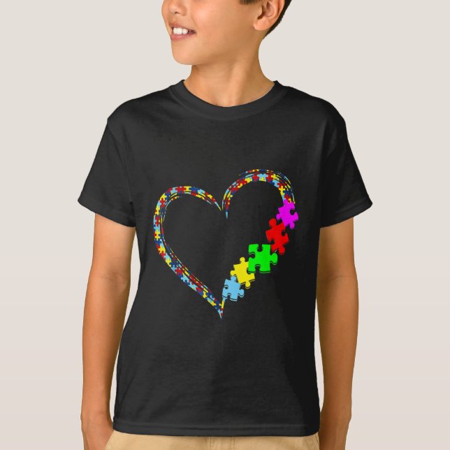 Camiseta Autismo Concienciación Amor Rompecabezas Pieza Reg (Anverso)