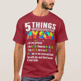 Camiseta Autismo Concienciación apoya autismo hijo por mam