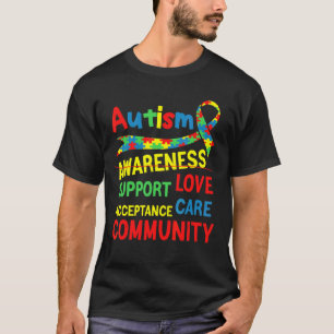 Camiseta Autismo Concienciación Apoyo Atención Aceptación A