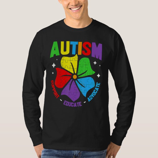 Camiseta Autismo Concienciación Apoyo Autismo A Niños Para  (Anverso)