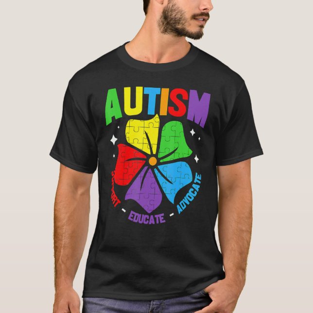 Camiseta Autismo Concienciación Apoyo Autismo A Niños Para  (Anverso)