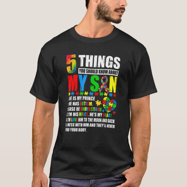 Camiseta Autismo Concienciación Apoyo Autismo Son Niños Par (Anverso)