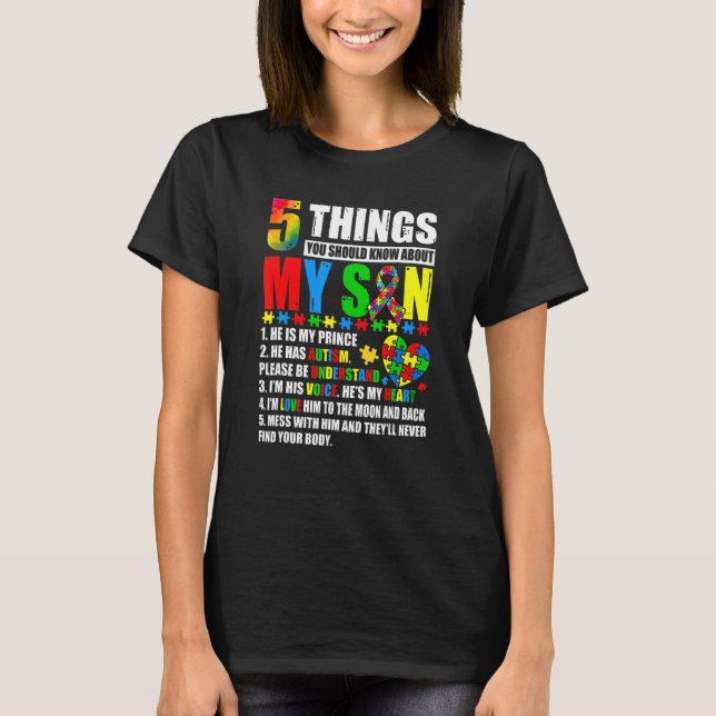 Camiseta Autismo Concienciación Apoyo Autismo Son Niños Par (Anverso)