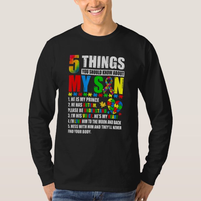 Camiseta Autismo Concienciación Apoyo Autismo Son Niños Par (Anverso)