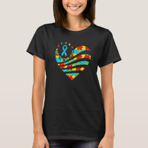 Camiseta Autismo Concienciación Corazón Apoyo Niños Autista