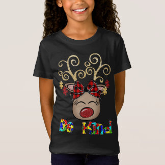 Camiseta Autismo Concienciación Navidades reno Sé amable