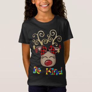Camiseta Autismo Concienciación Navidades reno Sé amable
