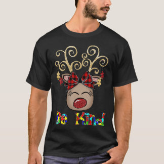 Camiseta Autismo Concienciación Navidades reno Sé amable