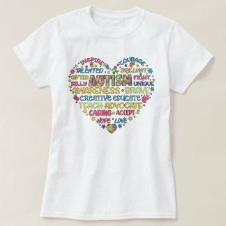 Camiseta Autismo Concienciación Rompecabezas del corazón Or