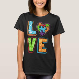 Camiseta Autismo-Concienciación sobre el Autismo s Corazón 