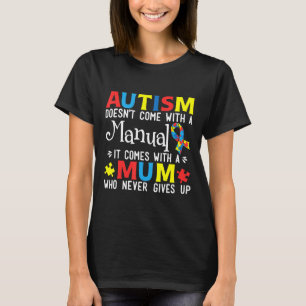 Camiseta Autismo-Concienciación sobre el autismo Sin manual
