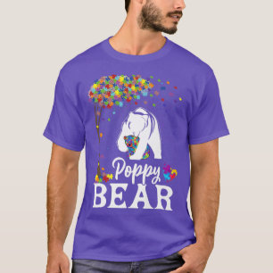 Camiseta Autismo Concienciación sobre el oso de la amapola 