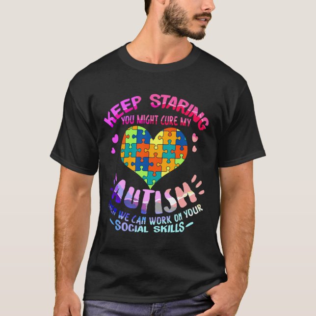 Camiseta Autismo Corazón Autismo Conciencia Adhd Austism Pu (Anverso)