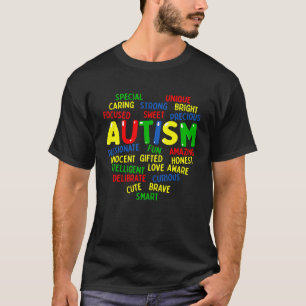 Camiseta Autismo Corazón Conciencia del Autismo Orgullosa M