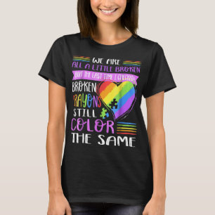 Camiseta Autismo-Crayones rotos todavía tienen el mismo col