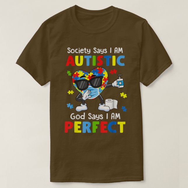 Camiseta Autismo Dabbing Society dicen que soy autista, dic (Diseño del anverso)