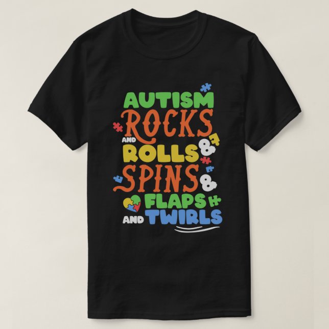 Camiseta AUTISMO DE CONCIENCIACIÓN: apoyo a los niños del a (Diseño del anverso)