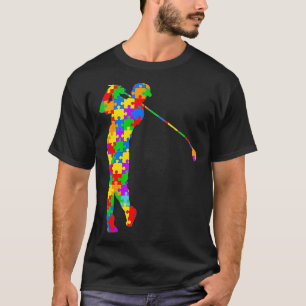 Camiseta autismo de golf reconocimiento de golf regalo de g