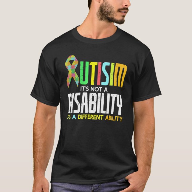 Camiseta Autismo de Guay Sin Discapacidad Sólo Otro Auto De (Anverso)