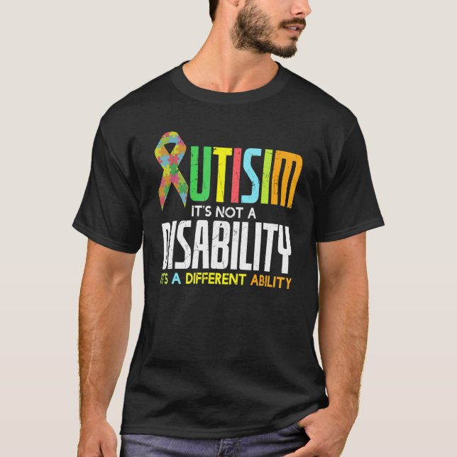 Camiseta Autismo de Guay Sin Discapacidad Sólo Otro Auto De (Anverso)