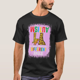 Camiseta Autismo de jirafa viendo el mundo con diferente án