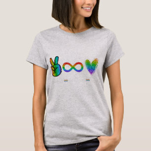 Camiseta Autismo de la paz Amo Autismo Conciencia de la cam