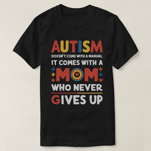 Camiseta Autismo de la toma de conciencia sobre el TDAH La  (Diseño del anverso)