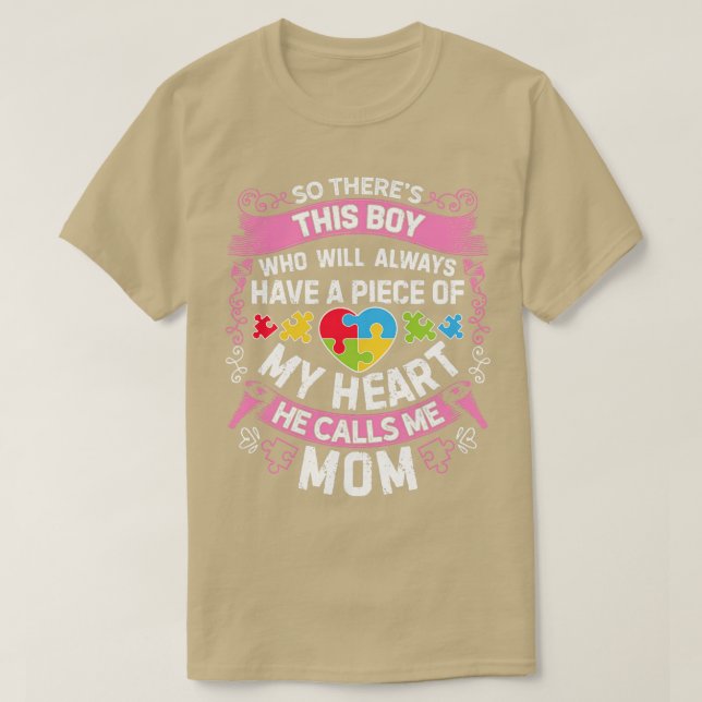 Camiseta Autismo de mamá para hombres Chicas niños profesor (Diseño del anverso)