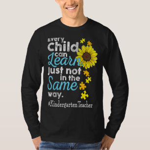 Camiseta Autismo de profesor de guardería que todos los niñ