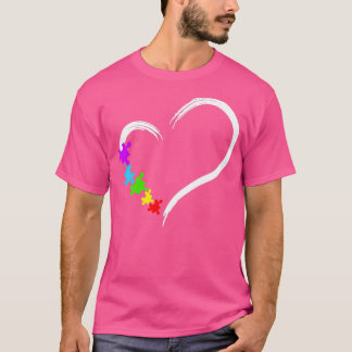 Camiseta Autismo del corazón Conciencia Amor Rompecabezas S