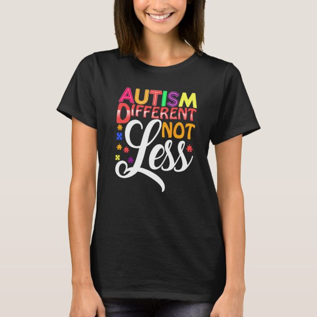 Camiseta Autismo Diferente No Menos (Anverso)