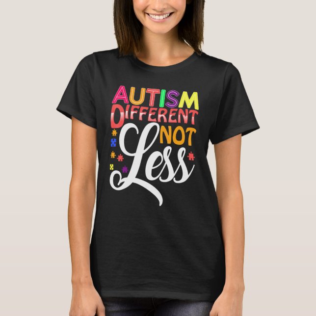 Camiseta Autismo Diferente No Menos (Anverso)
