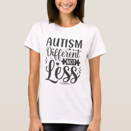 Camiseta Autismo diferente no menos, rompecabezas de concie