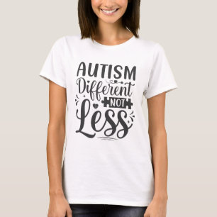 Camiseta Autismo diferente no menos, rompecabezas de concie