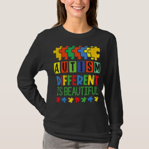 Camiseta Autismo diferente si es hermoso apoyo autista mamá