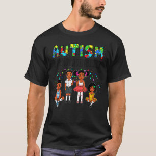 Camiseta Autismo: Dios dice melanina negra cristiana niño n