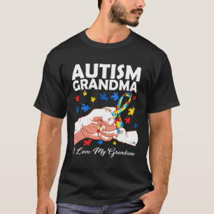 Camiseta Autismo-Divertido Autismo Abuela Amo a mi nieto Aw