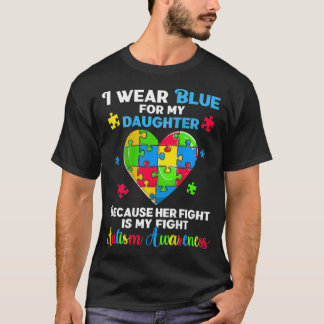 Camiseta Autismo divertido que uso azul para mi hija au